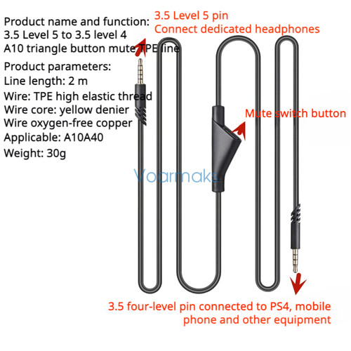 Audio cable for logitech - cable, astro