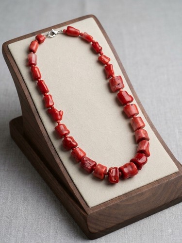 Collier corail rouge - , à