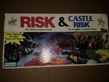 1990 Vintage Parker Brothers Risk and Castle Risk Strategy War Board Game Used
