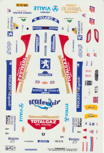 Decal peugeot 406 - 1/43,