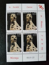 monaco 2022 dog DALMATIAN dalmatien chien hunde canis perros hond cane 1v BLC DA