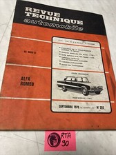 Alfa Roméo 1750 GT berline spider veloce Revue Technique Automobile RTA