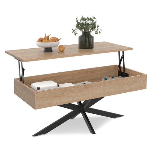 Table basse plateau relevable