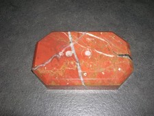 ancien socle de statue en marbre griotte rouge 13x8 pour bronze