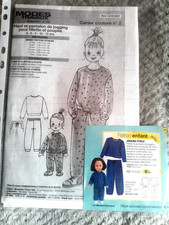 patron poupée modes et travaux NON DECOUPER COMPLET  fevrier 2018
