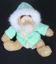 doudou peluche tiggrou beige claie manteau vert  22 cm Disney   état neuf  