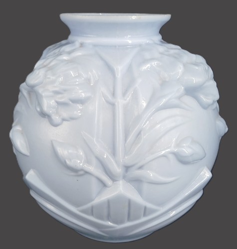 Vase boule opaline époque - vase, en