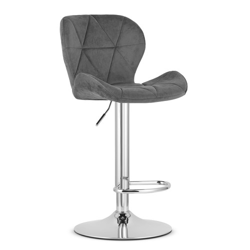 Tabouret west gris velours - -, /