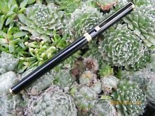 MYTHIQUE STYLO DUNHILL GEMLINE LAQUE NOIR PLUME OR18K COMME NEUF  jamais servi