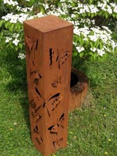 Colonne décorative en rouille noble papillon colonne de rouille 3D décoration...