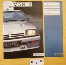 OPEL MANTA CC-GT, CC-GSI, GT, GSI, Prospectus + teintes 1984 22 pages Fr