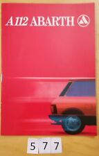 AUTOBIANCHI A112 ABARTH (+ ELEGANT + ELITE + JUNIOR) Prospectus 20 pages 1979 Fr