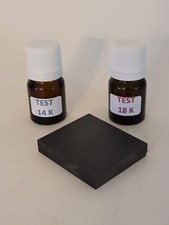 Kit réactif acide 2 test or 14 et 18 K + pierre de touche + notice