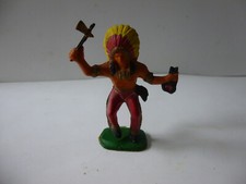 PIETON   INDIEN TOMAHAWK ET SCALP     MARQUE CLAIRET FRANCE   COMME STARLUX
