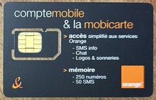 LA RÉUNION MOBICARTE SIM ORANGE GSM PREPAYÉE PREPAID TELECARTE SCHEDA CARTE CARD