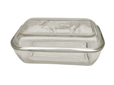 Beurrier vintage en verre - Décoration vache laitière