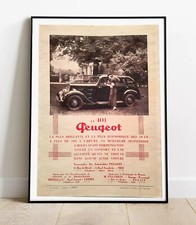 Poster vintage - Peugeot 401  (REPRODUCTION)
