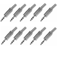 10 Pcs 3.5mm 1/8" Stereo Male