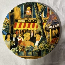 Assiette À Salade 'Homme Avec Oies' Perigord Par Guy Buffet Excellent