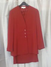 Ensemble Tailleur HABILLE ELEGANT Femme Taille 38 40 M Veste & Jupe longue Rouge