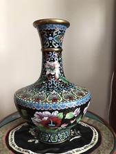 CLOISONNE VASE BRONZE EMAUX