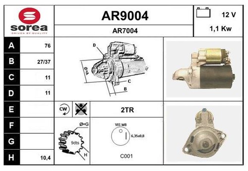 Démarreur snra ar9004 - snra, alfa