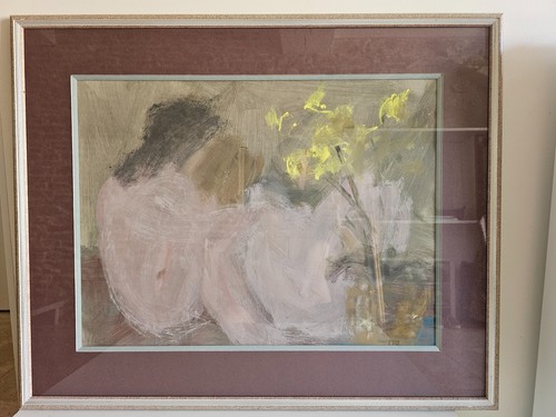 Tableau femme gouache sur - tableau,