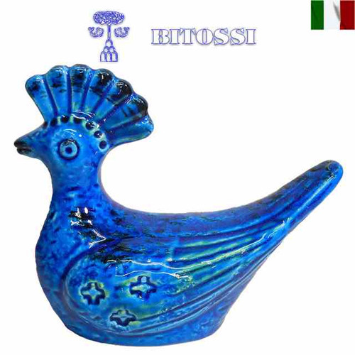 Figurine paon bleu flavia - bleu,