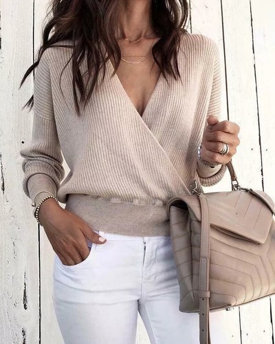 Pull jersey cardigan femme - jersey, dos