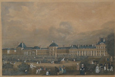 Gravure en couleur - Jardin