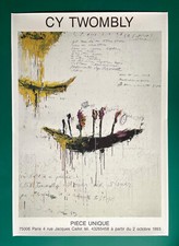 Cy Twombly - Pièce Galerie Unique - Rare affiche d'exposition - Paris 1993