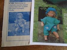  T8 PATRON POUPEE" CECILE  MODES ET TRAVAUX"" BARBOTEUSE ET SA CHARLOTTE  7/1991