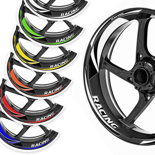 Black decals rim - black, stickers