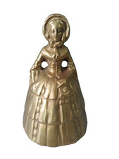 Ancienne Cloche de Table à Main en Bronze. Motif Sculpture Courtisane 