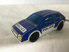 JOUSTRA VOITURE POLICE ÉLECTRIQUE FILOGUIDEE en TOLE années 1970