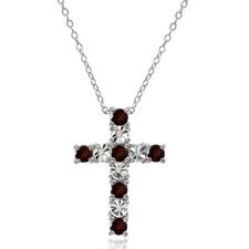 Argent Sterling Grenade Croix