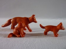 PLAYMOBIL  RENARD ET 2 RENARDEAUX MAMAN BEBE ZOO PARC NATURE FORET