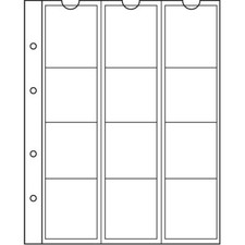 NUMIS - 5 feuilles numismatiques12 compartiments de 44 mm Ø-Réf 315584.