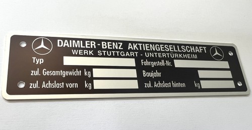 Plaque constructeur mercedes - constructeur,