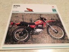 Carte moto Honda 250 XLS 1978 XL250S collection atlas motorcycle Japon