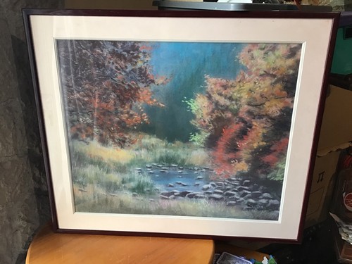 Tableau dessin aux pastels vue - pastels,