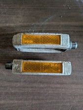 Paire de pédale vélo ancien vintage blanche UNION IB314