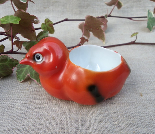 Coquetier ancien porcelaine - coquetier,