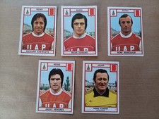 Lot de 5 Vignettes Stickers pour album Panini FOOTBALL 76 - Stade de Reims