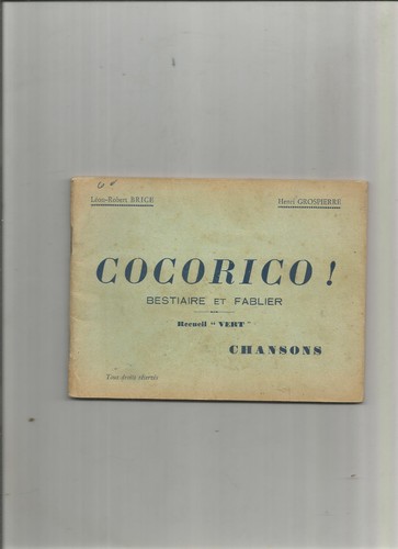 Cocorico bestiaire et - cocorico!,