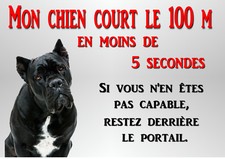 plaque chien métal cane corso