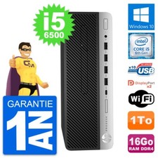 PC HP ProDesk 600 G3 SFF Intel i5-6500 RAM 16Go Disque Dur 1To Windows 10 Wifi