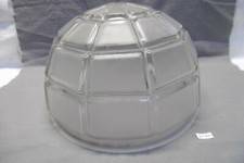 vasque à suspendre ou à poser en verre satiné, vers 1950, Ø 24,8 cm (BF89)