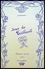 Partition ancienne, Sous Les Linden - Succès pour accordéon - Ed. M.Lamblot