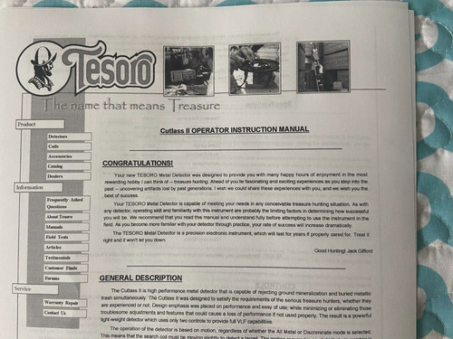 Tesoro cutlass metal - ii,